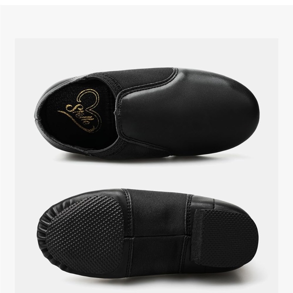 Stelle Jazz / Stage / performance Shoes- black leather slip on - Picture 15 of 16